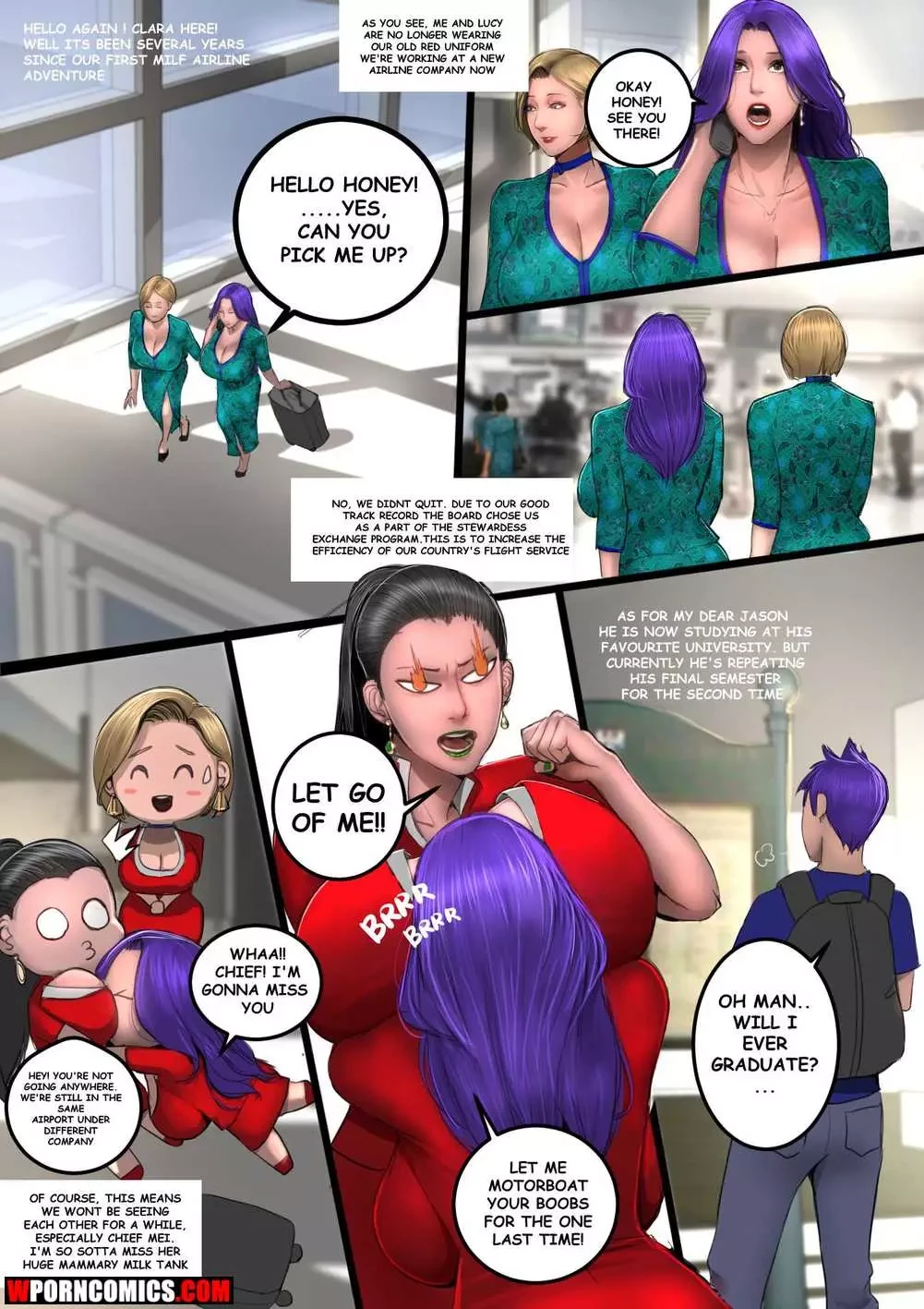 Porn Comic MILF Airline Side Story Part 2 - 2#