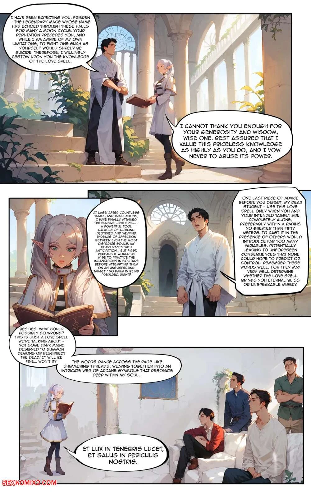 Porn Comic Frierens Spell Of Love A Groups Effort Playful Sloth - 4#