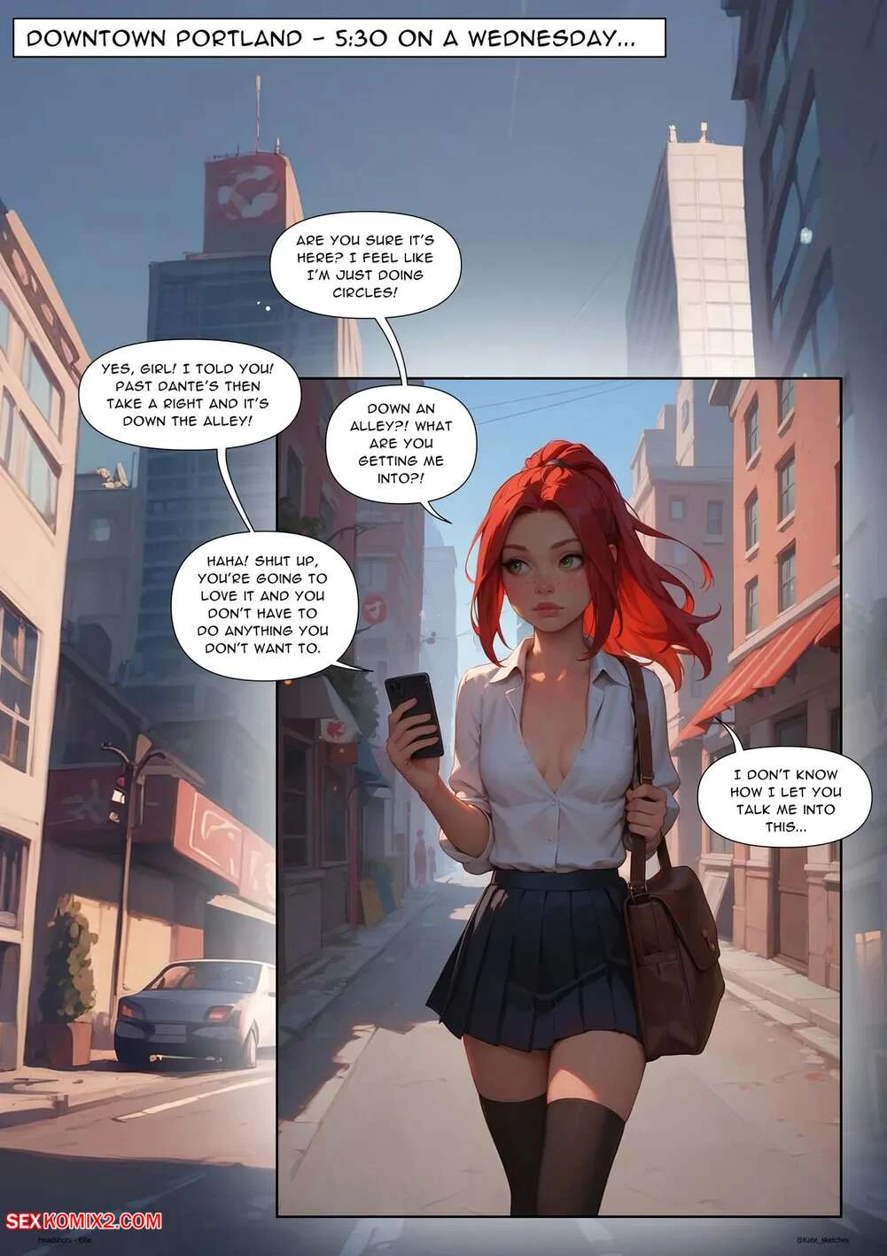 Porn Comic Headshots Ellie Kate Sketches - 2#