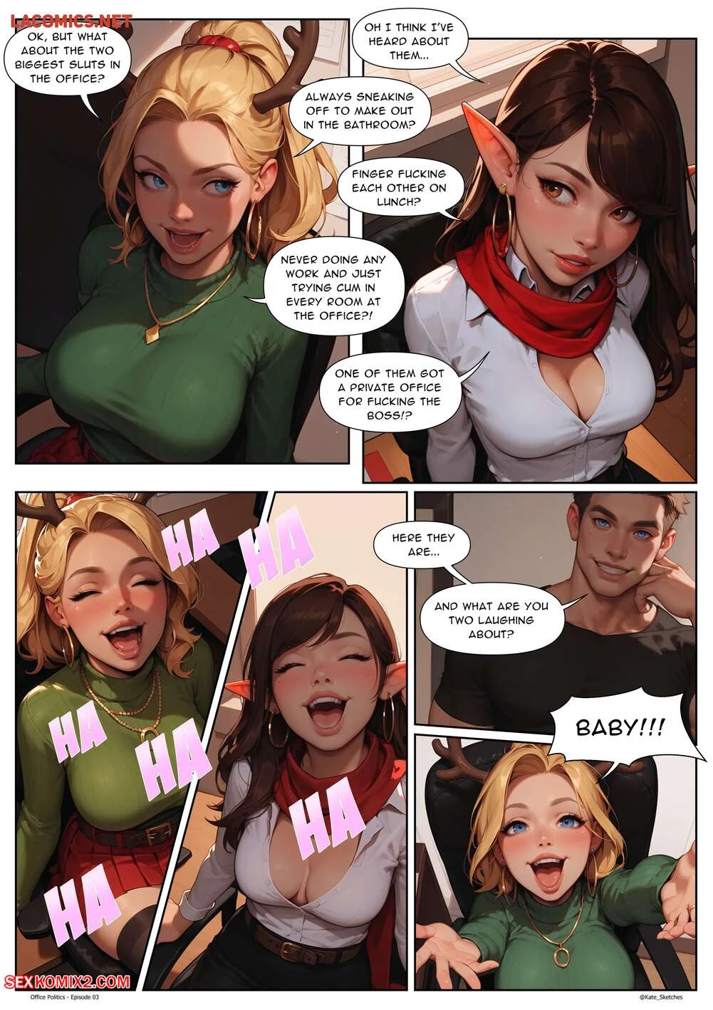 Porn Comic Office Politics 3 Kate Sketches - 13#